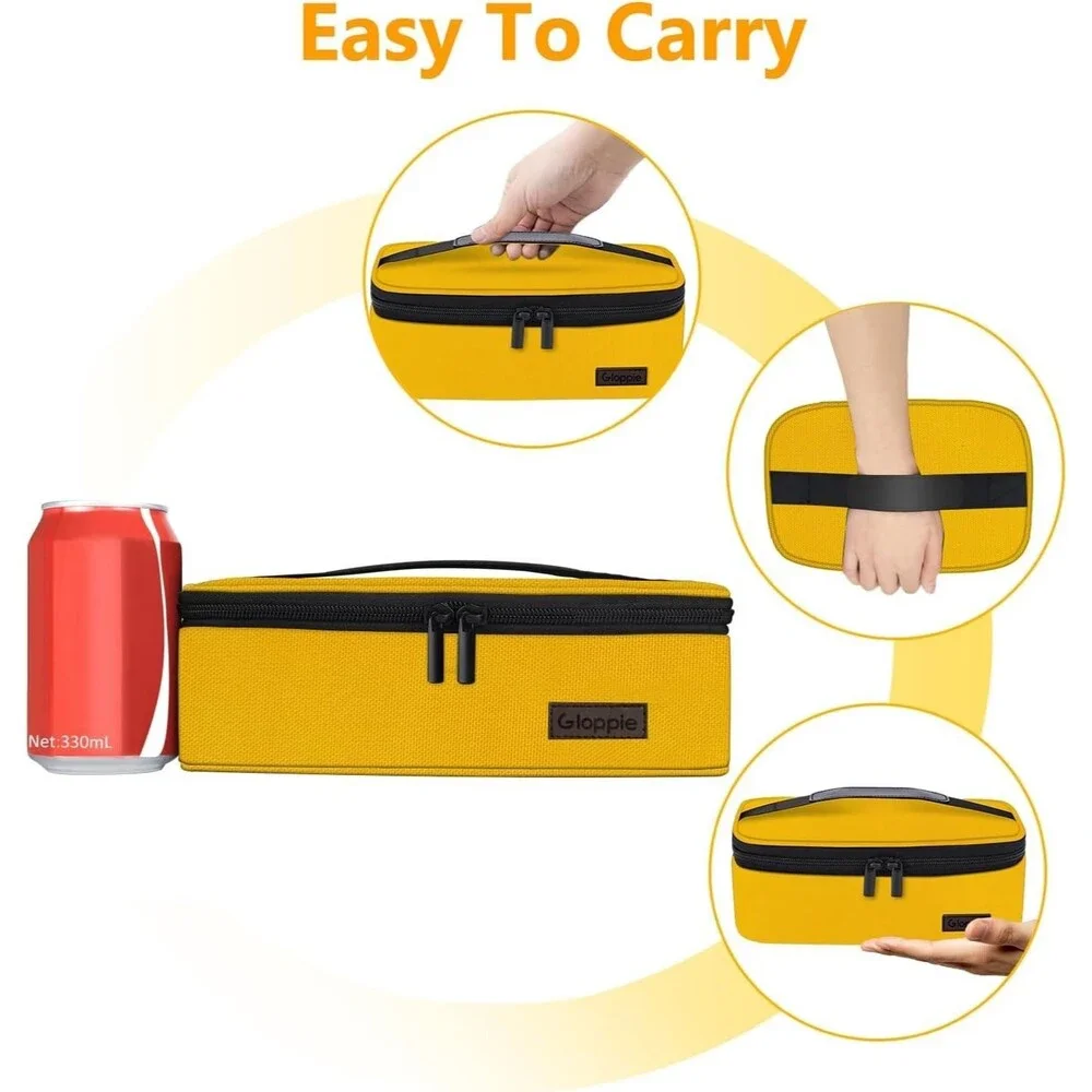 Small Lunch Bag, Insulated Lunch Box for Adults & Kids, Yellow